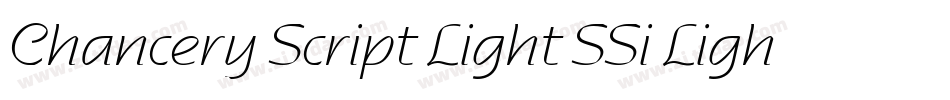 Chancery Script Light SSi Light字体转换